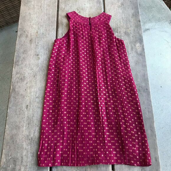 Blush by US Angels Girls Dress Size 8 Gold‎ Burgundy Jeweled Neckline Pleated - Picture 6 of 6